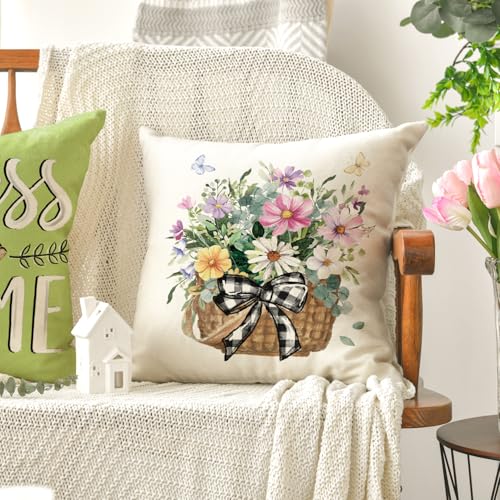 Bless Our Home Eucalyptus Leaves Throw Pillow Covers (Emerald Green / 18" x 18" (Pack of 4))