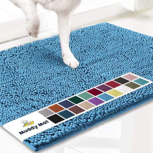Super Water Absorbent Door Mat Indoor (Sky Blue / 48" x 72")