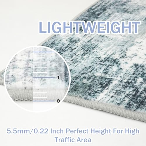Abstract Area Rugs 8x10 Ft Washable Large Rugs for Living Room (Sage/Grey/White / 8' x 10' (Rectangular))