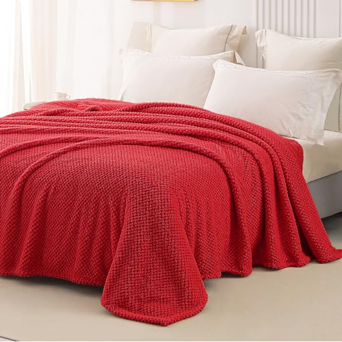 Soft Fleece King Size Bed Blanket (Red / King(90x104 In))