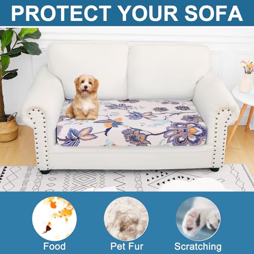 Printed Couch Cushion Covers (Beige / Seat Medium)