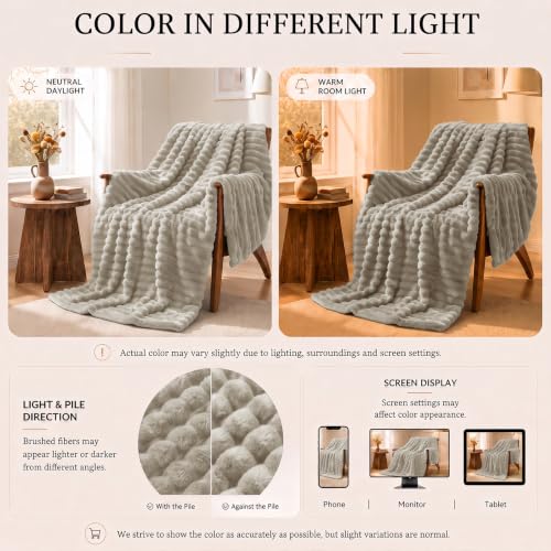 Linen King Size Blanket for Bed (Linen / King (108" x 90"))