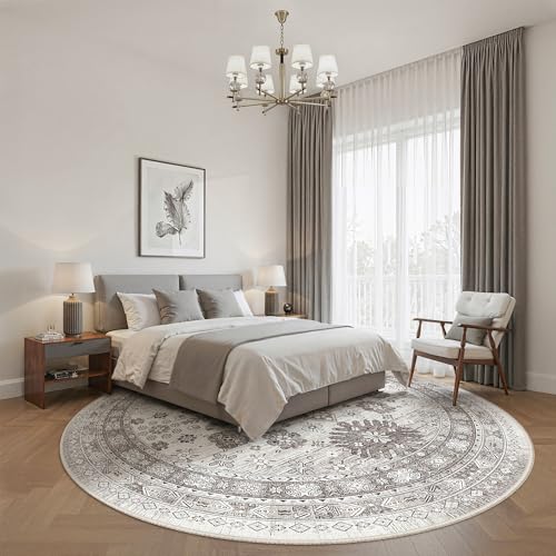 9ft Round Rug (Brown/Beige / 9' (Round))
