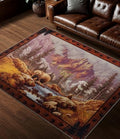 Washable Mountain Bear Area Rugs 4x6 (Mountain Brown Bear / 4'x6' (Rectangular))
