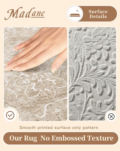 Washable Area Rug 4x6 for Living Room (Beige/Brown / 4' x 6' (Rectangular))