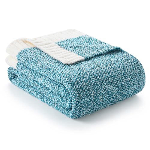 Teal Throw Blankets for Couch (Heather Teal / Throw (50"x60"))