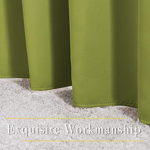 Room Darkening Curtains and Drapes for Window 95" L (Fresh Green / 80"W x 95"L (Pack of 2))