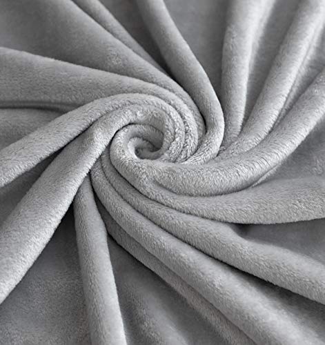 Large Flannel Fleece Throw Blanket (50"x70" / Lightgrey)