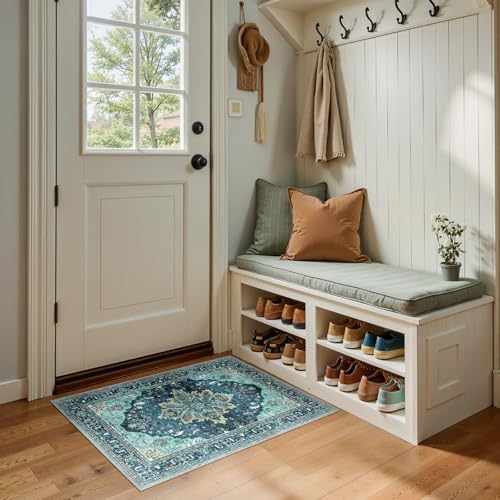 Washable Area Rug (Teal / 2' x 3' (Rectangular))