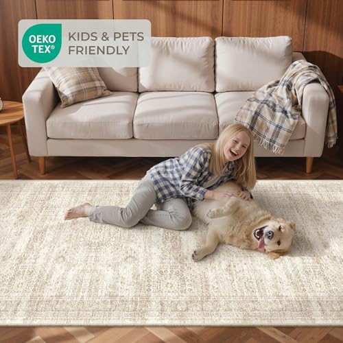 2x8 Runner Rug Non Slip (Beige/Ivory / 2' x 8' (Runner))
