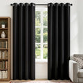 Blackout Curtains 90 Inches Long (Black / 52"W x 90"L (Pack of 2))