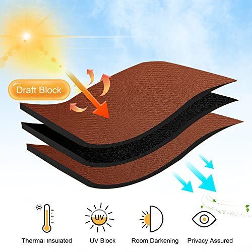 Blackout Curtains for Bedroom Living Room Nursery 72 inches Long (Burnt Orange / 42"W x 72"L (Pack of 2))