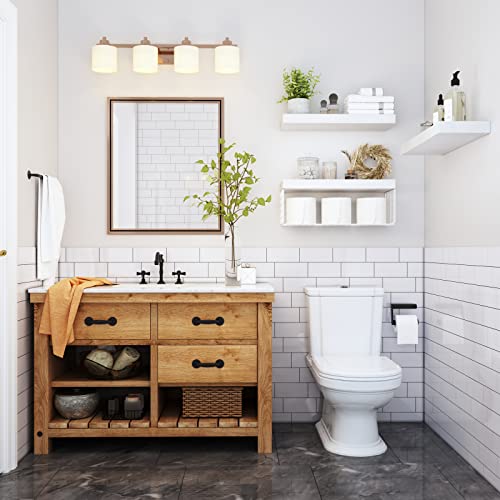Bathroom Shelves Over Toilet Wall Mounted (3pcs / C. White)