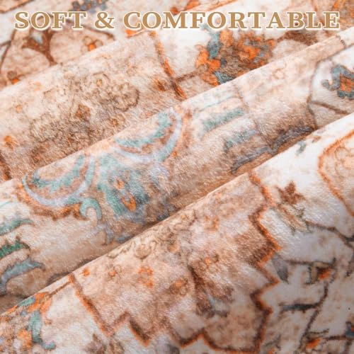 2x3 Washable Non Slip Boho Small Area Rug for Entryway (Vintage Peach/Cream / 2' x 3' (Rectangular))