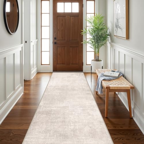 Abstract 3x10 Kitchen Rug Runners (3' x 10' (Rectangular) / Beige/Cream)