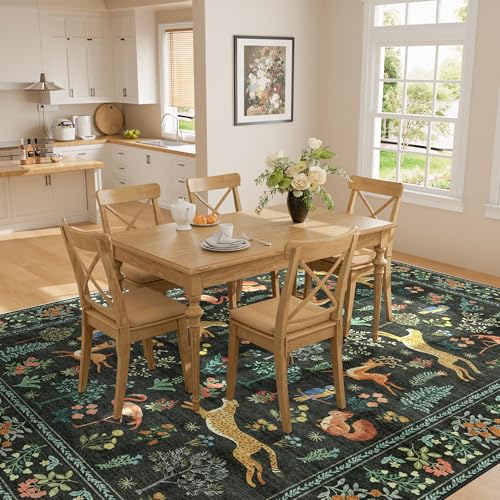 8x10 Area Rugs (Black (Animal) / 8' x 10' (Rectangular))