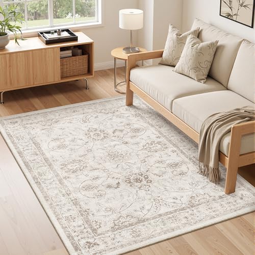 3x5 Area Rugs for Entryway (Brown/Ivory / 3' x 5' (Rectangular))