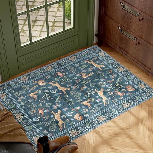 2x3 Entryway Rug (Blue (Animal) / 2' x 3' (Rectangular))