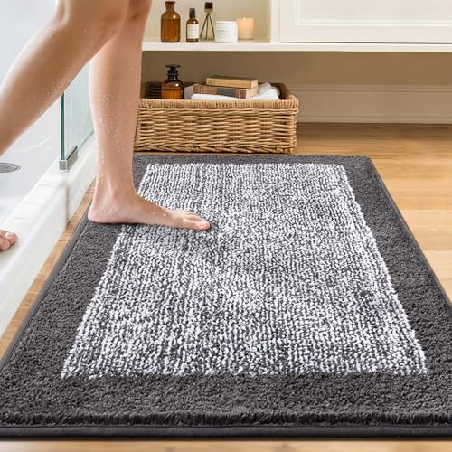 48x32 Large Bathroom Rugs Non Slip Washable (A-grey / 2'8" x 4' (Rectangular))