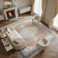 Washable Rugs 8x10 Area Rugs for Living Room (8' x 10' (Rectangular) / Gray-orange-black-green)