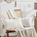 2 Packs Cream White Lumbar Decorative Throw Pillow Covers 20x28 Inch for Couch Bed Sofa (Cream White / 28" x 20" (Pack of 2))