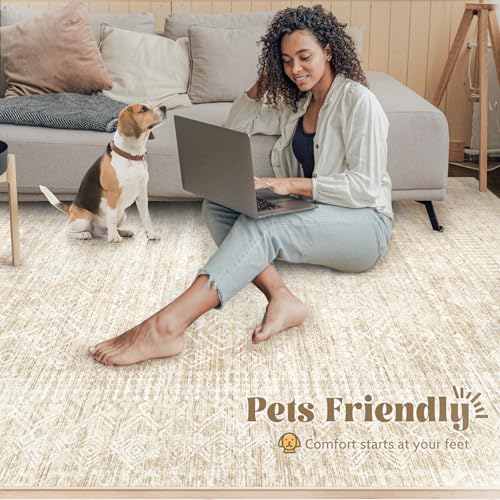 2x8 Washable Runner Rug (Beige / 2' x 8' (Rectangular))