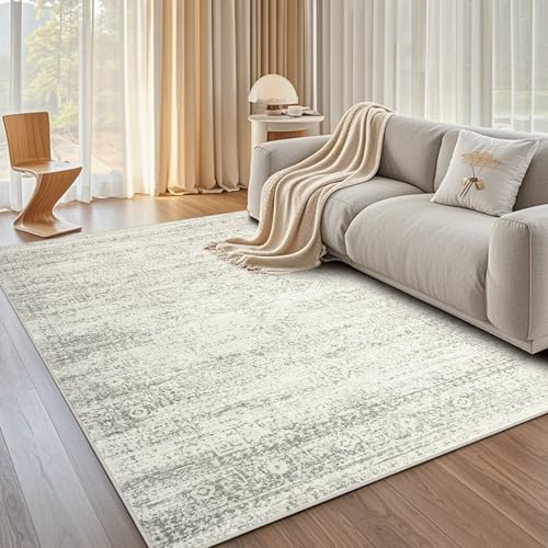 Washable Rugs 5x7 Area Rugs for Living Room (5' x 7' (Rectangular) / Beige-green-grey)