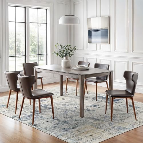 Abstract Area Rug 6x9 for Living Room Washable Rugs Blue (Blue/Yellow / 6' x 9' (Rectangular))
