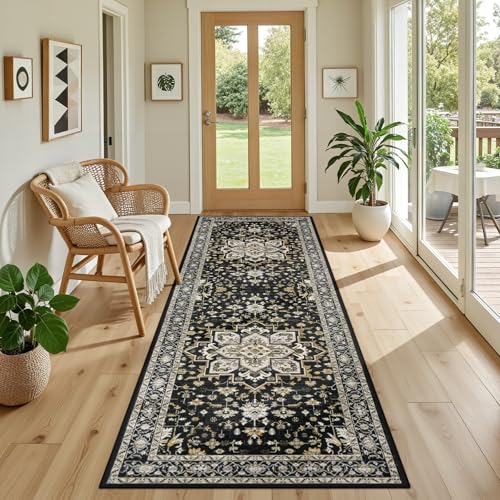 Hallway Runner Rug (Black Gold / 2'6" x 8' (Runner))