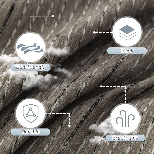 Couch Covers for 2 Cushion Couch Sectional Sofa (71" x 102" / 9# Lines Sand)