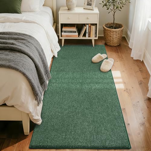 2x6 Green White Runner Rug Non (13 Green/White / 2' x 6' (Rectangular))