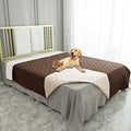 Waterproof Dog Bed Cover Pet Blanket for Furniture Bed Couch Sofa Reversible (82x102 Inch (Pack of 1) / Chocolate+beige)
