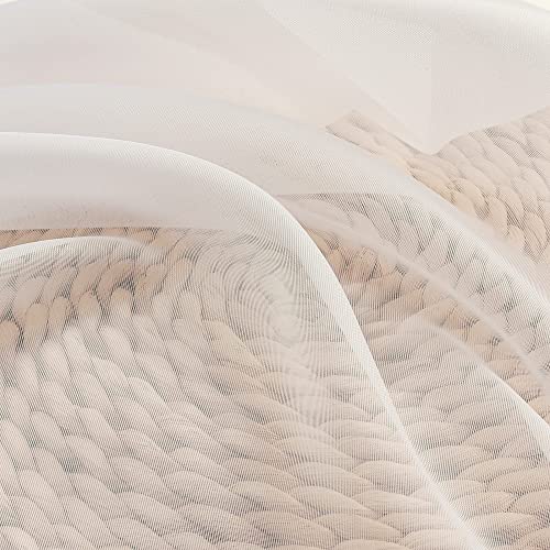 Ivory Sheer Curtains 90 Inches Long 2 Panels (Ivory / 42"W x 90"L (Pack of 2))