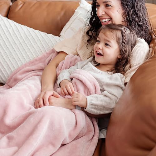 GentleSoft Pink Fleece Blankets King Size (Cherry Blossom Pink / King (108" x 90"))