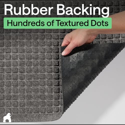 HydroABSORB Door Mat for Indoor Outdoor (Charcoal / 29" X 17")