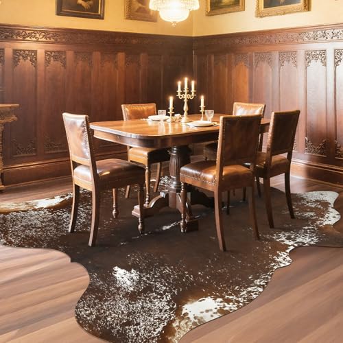 Faux Cowhide Rug (6'3" x 5'2" (6.2"×5.2 ft) / Spotted Brown)