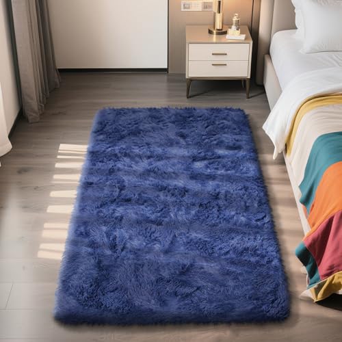 3x5 Area Rug for Bedroom (Blue / 3' x 5' (Rectangular))
