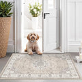 Washable 2x3 Entryway Area Rug (2' x 3' (Rectangular) / Beige)