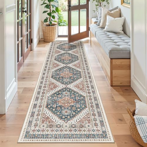 Hallway Runner Rug 2x8 Washable Kitchen Rugs Non (Navy Blue / 2' x 8' (Runner))