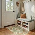 Washable Area Rug (Brick/Brown/Green / 2' x 4' (Rectangular))