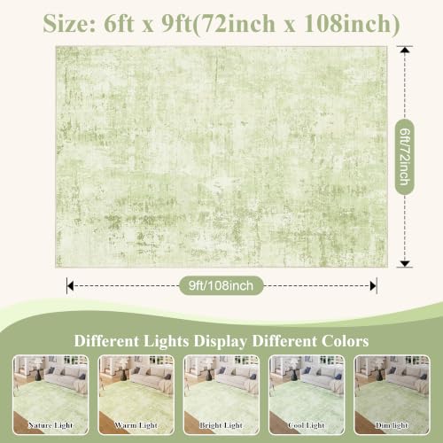 6x9 Area Rugs (Green/Ivory / 6' x 9' (Rectangular))