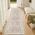 Washable Runner Rug 2x6 (Brown/Sand / 2' x 6' (Runner))