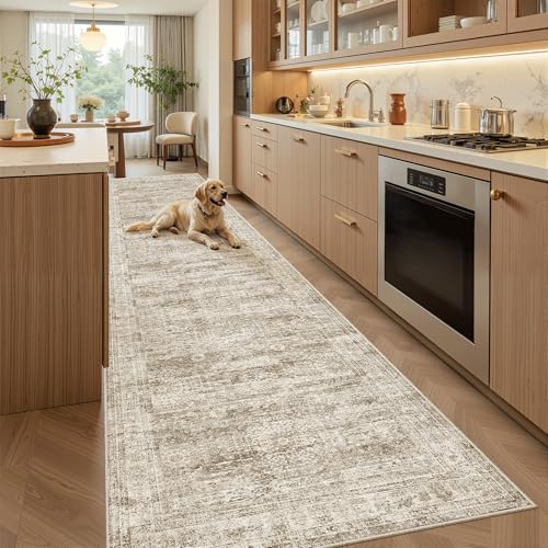 Washable 3x12 Hallway Runner Rug Non (Brown / 3' x 12' (Runner))