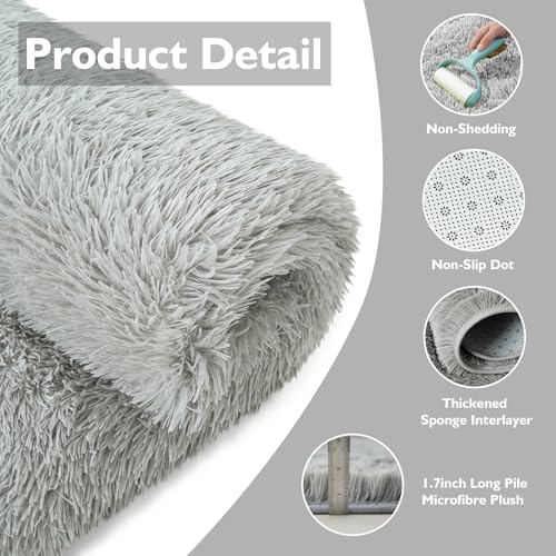 Round Area Rug for Bedroom (Grey / 3' (Round))
