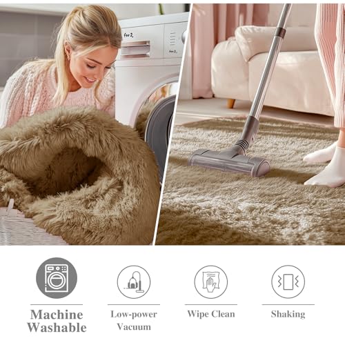 Taupe Round Rugs for Bedroom (8 Ft Round / Taupe)