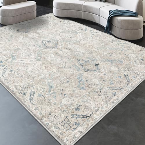 8x10 Area Rugs for Living Room (Warm Grey/Blue / 8' x 10' (Rectangular))