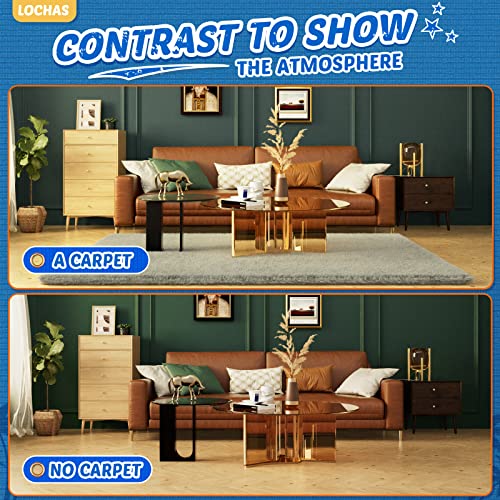 2x3 Area Rugs Grey Fluffy Living Room Carpets for Kids Bedroom (Grey / 2' x 3' (Rectangular))