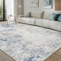8x10 Washable Area Rugs for Living Room (8' x 10' (Rectangular) / Royal Blue-brown-beige)