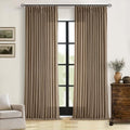Dutch Cocoa Linen Pinch Pleated Light Filtering Curtains 102 Inches Long (Dutch Cocoa / 40"W x 102"L (Pack of 2))