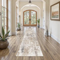 2x10 Washable Runner Rug for Hallway (Brown/Grey/Red / 2' x 10' (Runner))